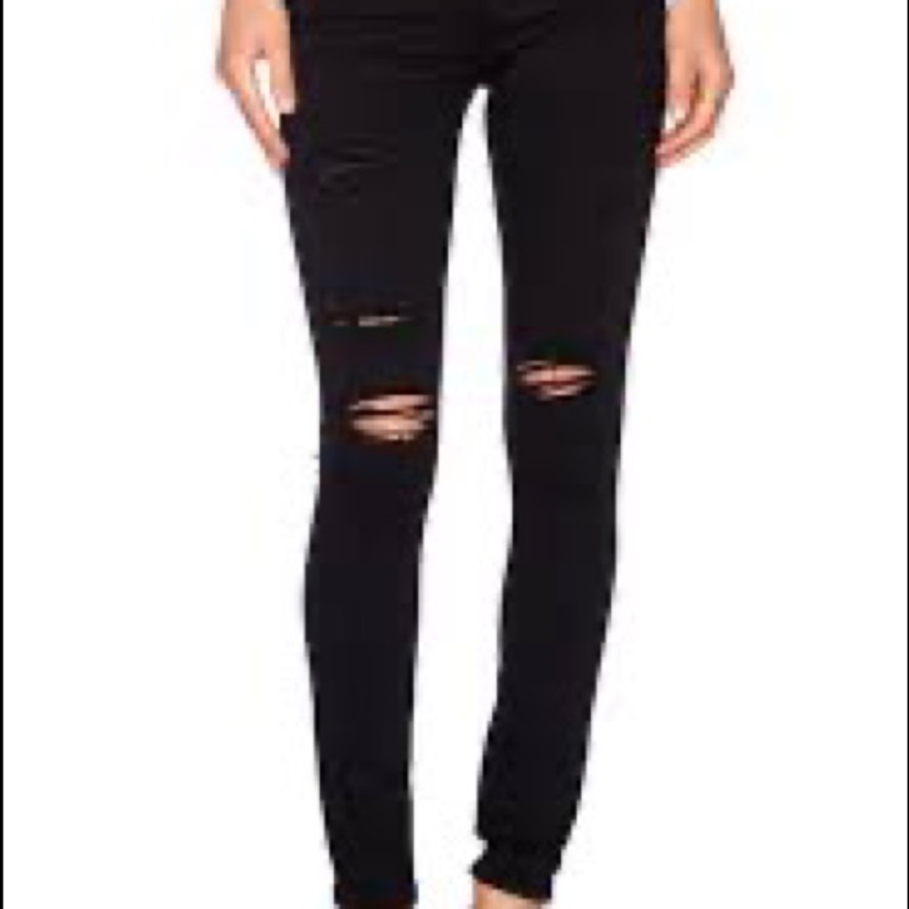 NWOT Paige Verdugo ankle destructed black jeans - Picture 3 of 11